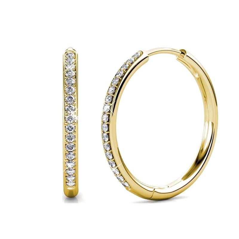 Callista – Gold Pave Earrings