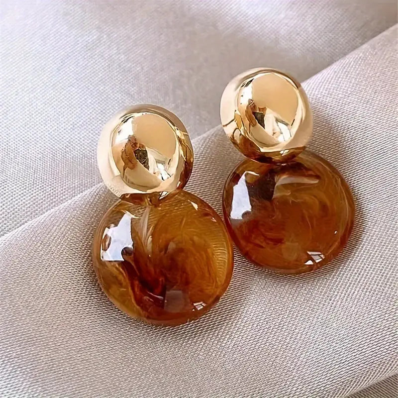 Aurora – Rounded Gold Earrings