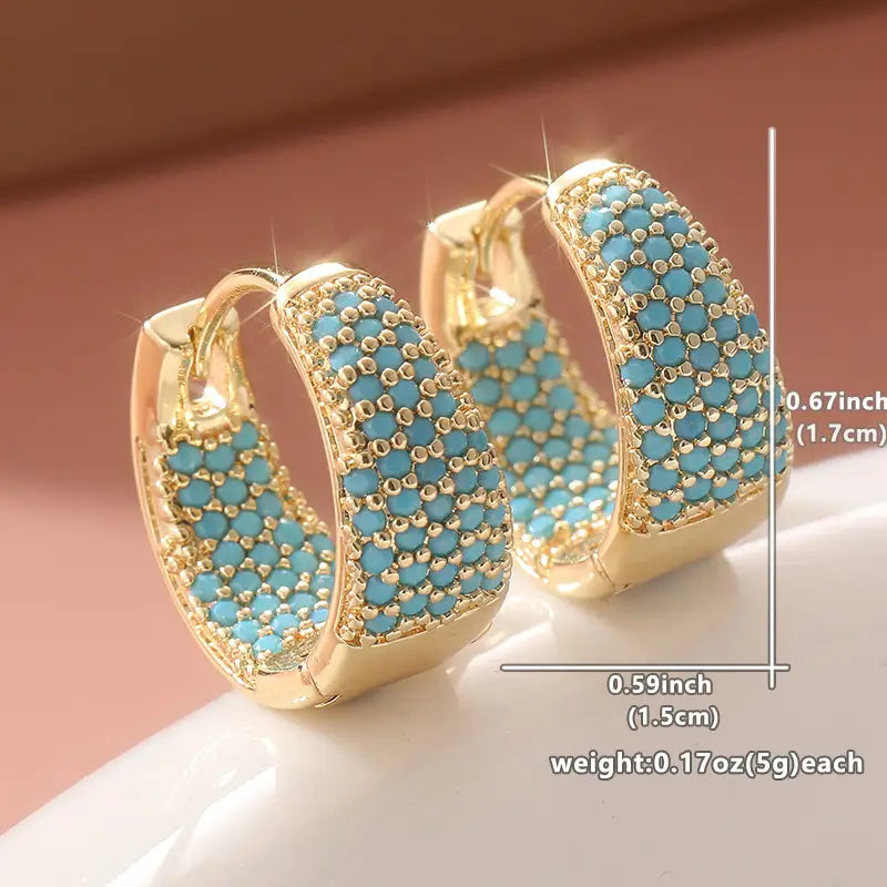 Camilla – Beaded Gold Hoop Earrings