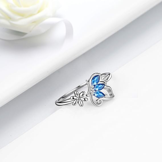 Avery - Sapphire Butterfly Ring
