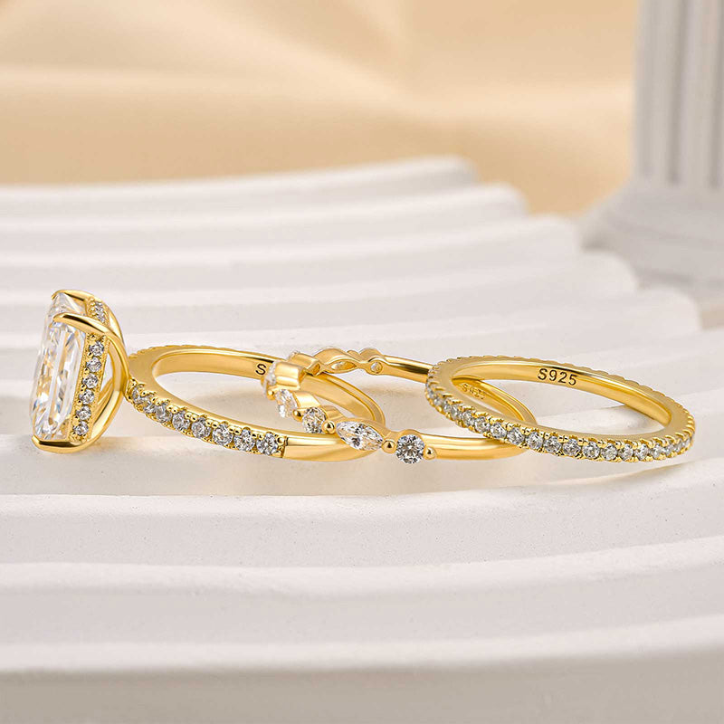 Kinsley - Jaily 3PC Wedding Ring Set