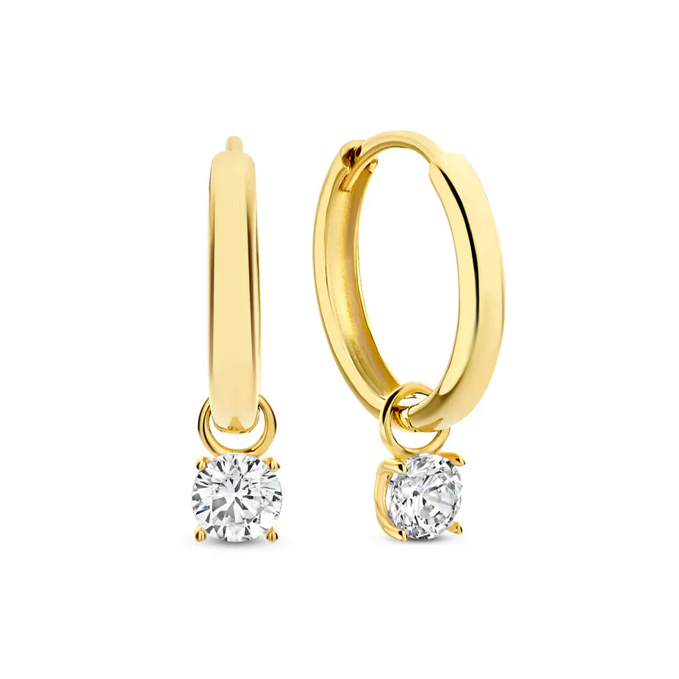 Elena – Halo Gold Earrings