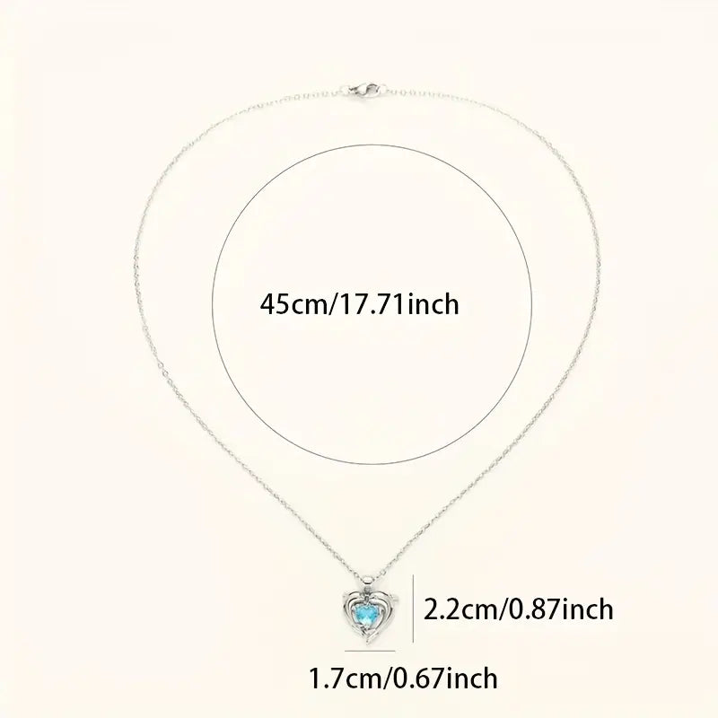 Marena – Heartcut White Gold Necklace